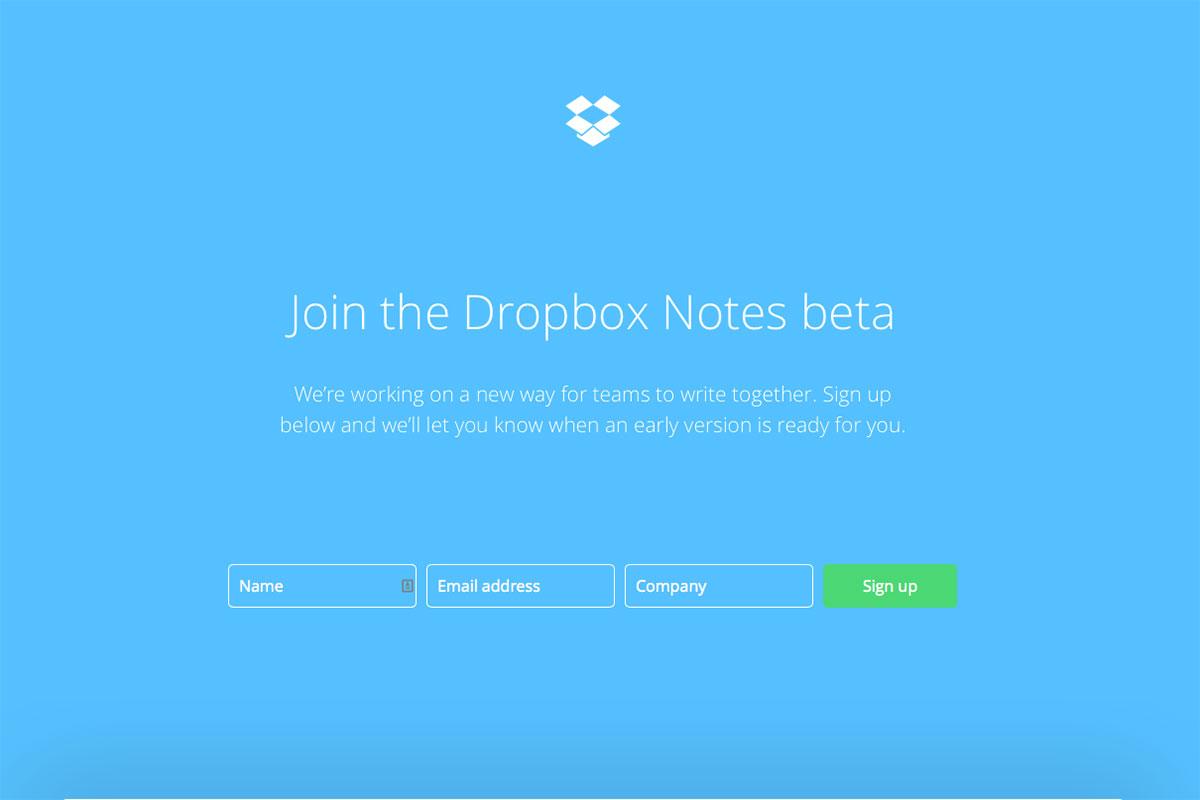 dropbox notes private beta