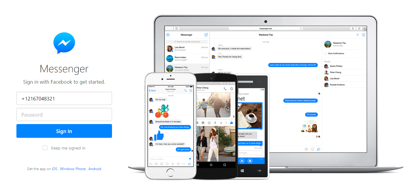 messenger available without facebook account image