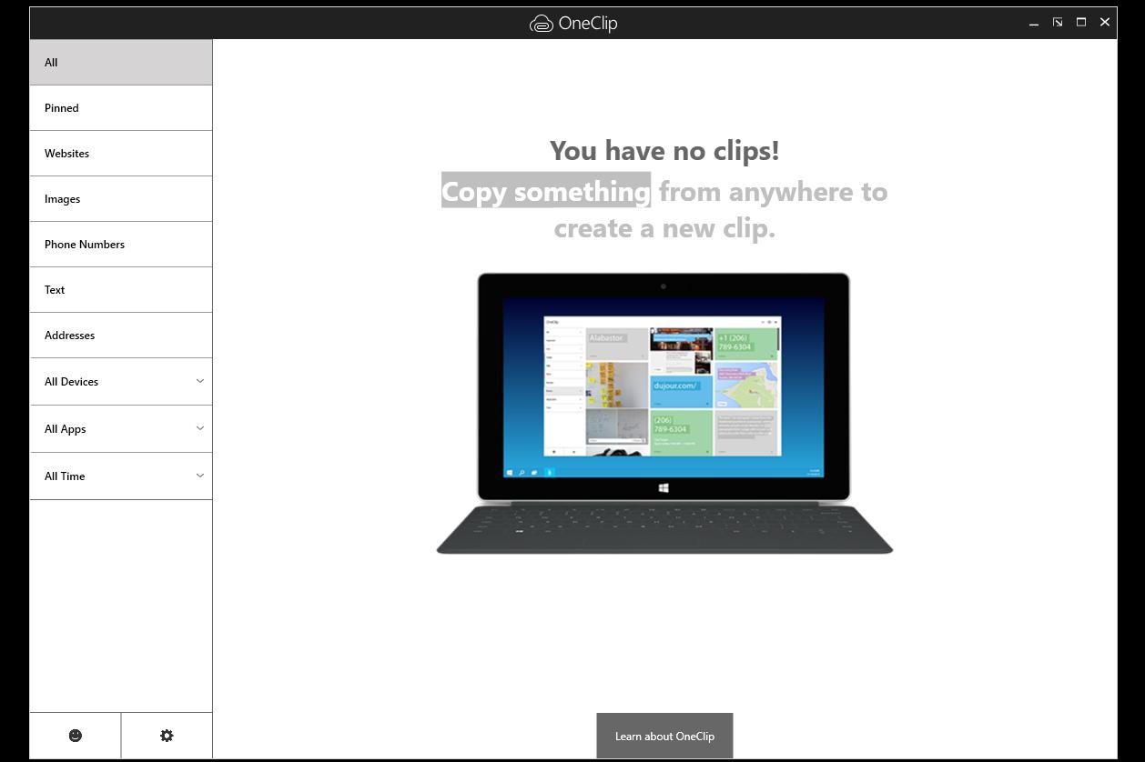 microsoft oneclip beta noclips