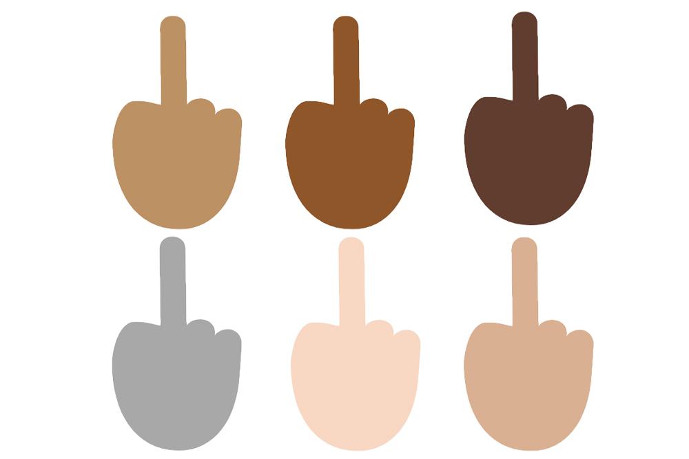 windows 10 emoji windows10 middlefingerscolors