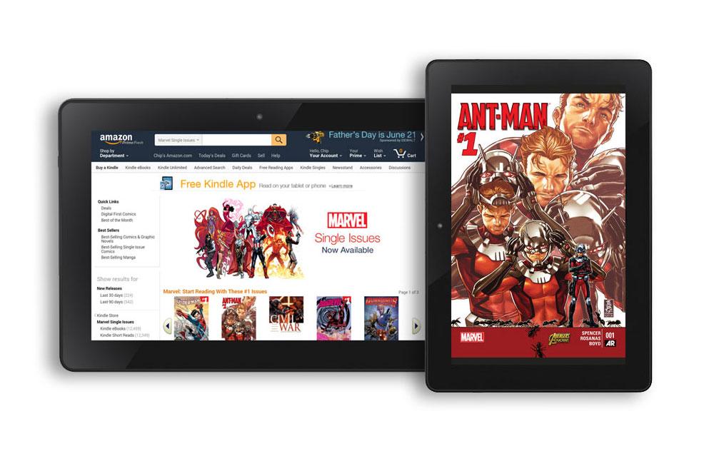 marvel comics kindle store