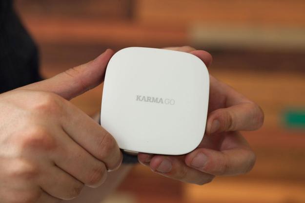 Karma Wi Fi Hotspot hands on front