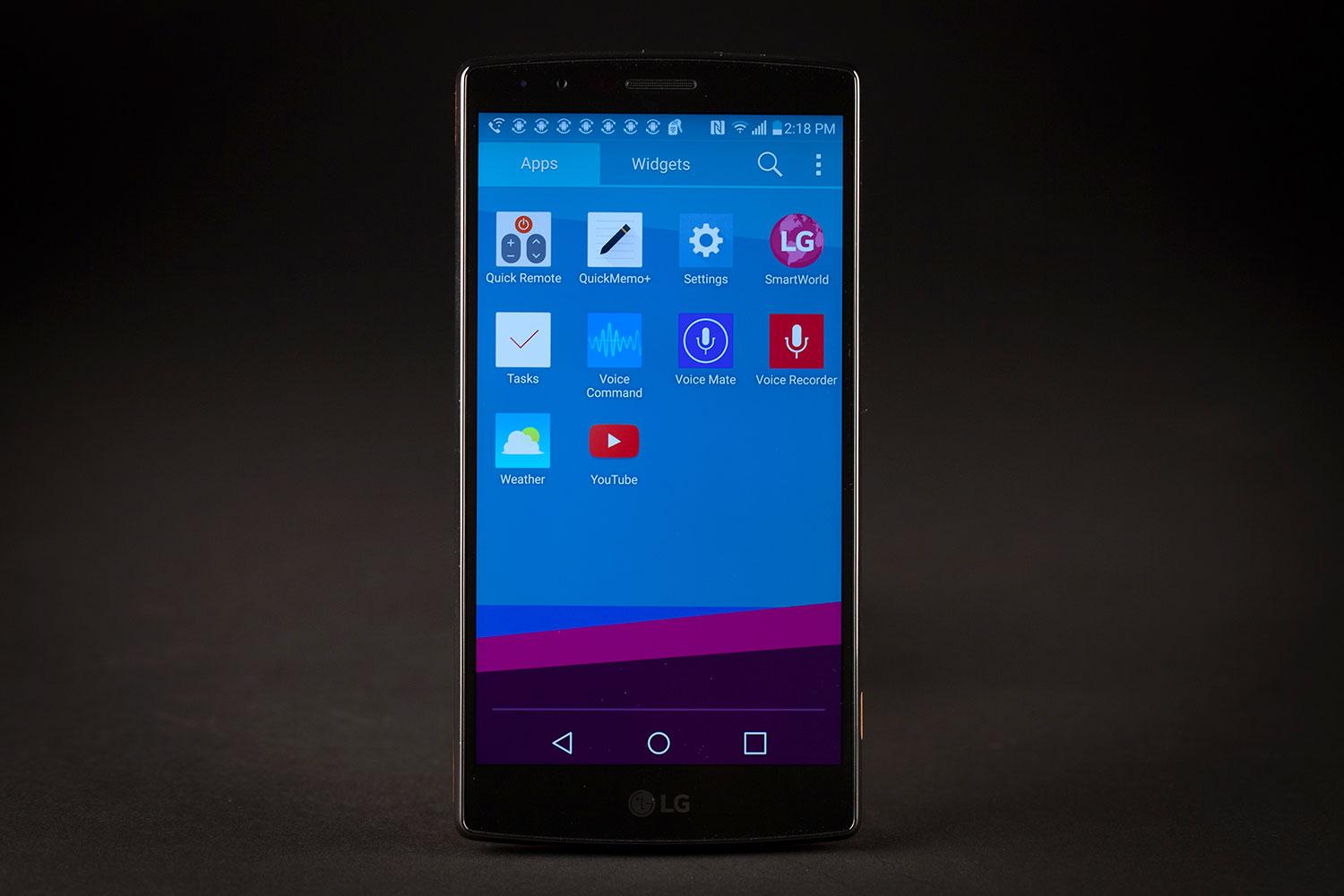 LG G4 leather update front apps