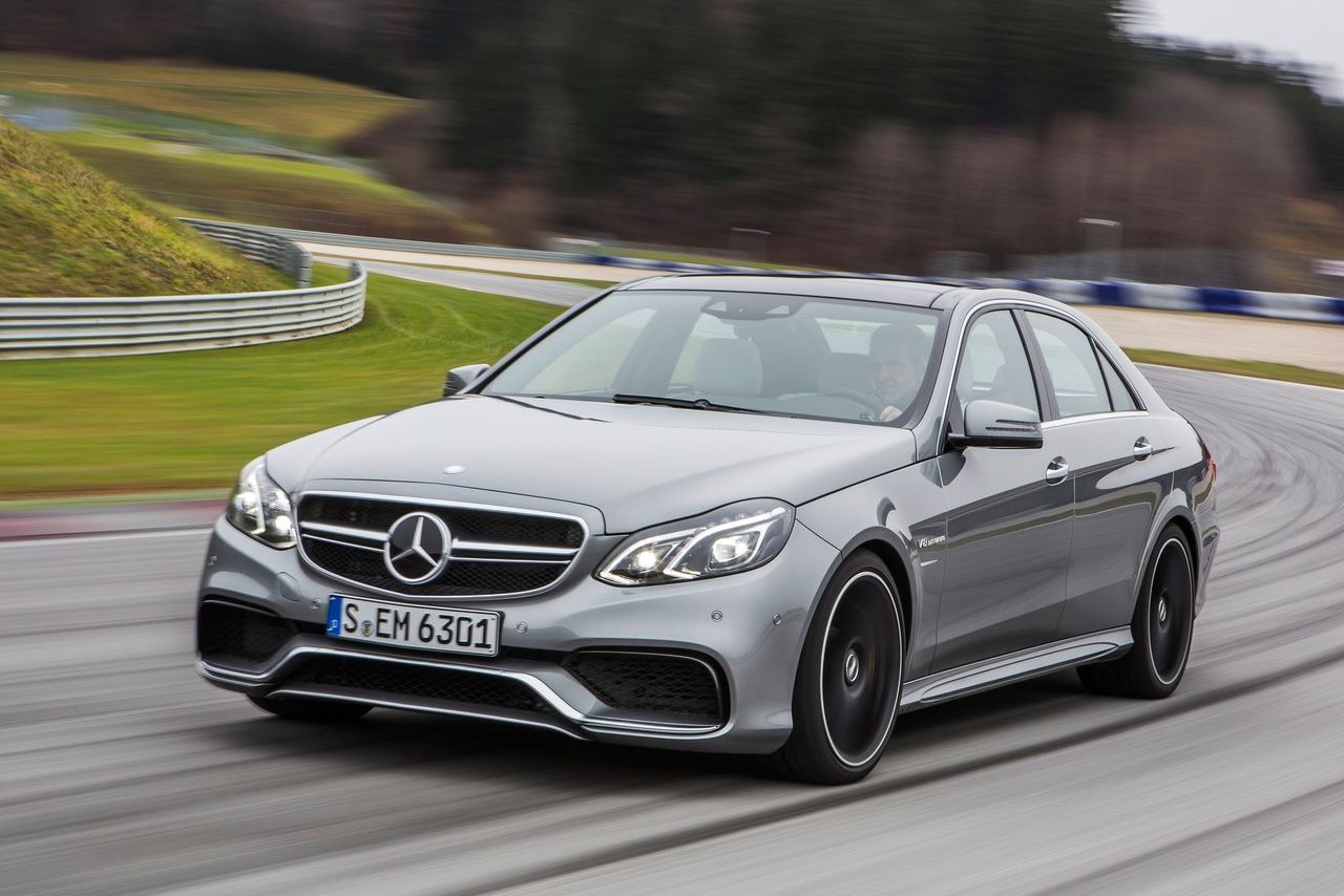 Mercedes E63 AMG front angle