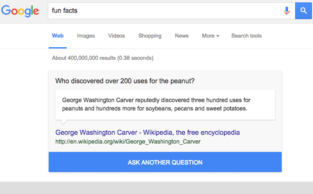 google fun facts screen shot 2015 09 03 at 6 07 24 pm