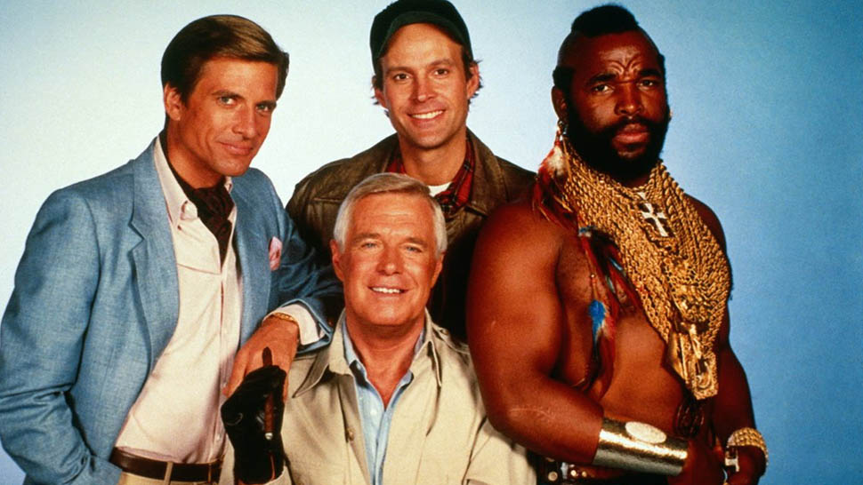 a team fox mr t the cast george peppard dwight schultz dirk bendict