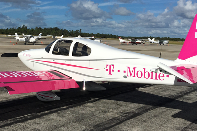 t mobile legere verizon skywriting plane