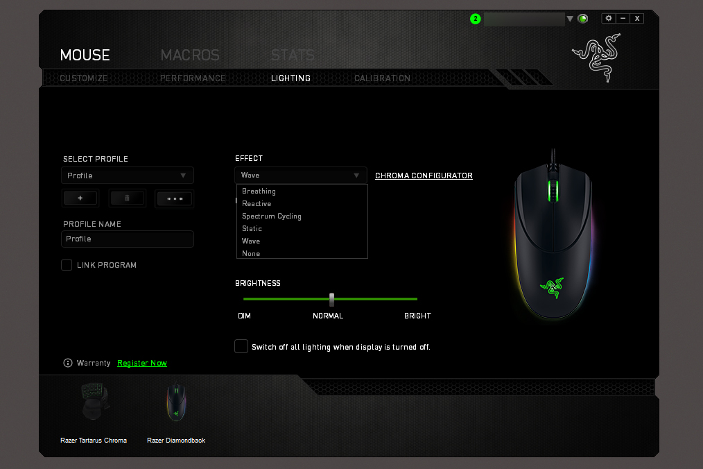 Razer Diamondback Screenshot