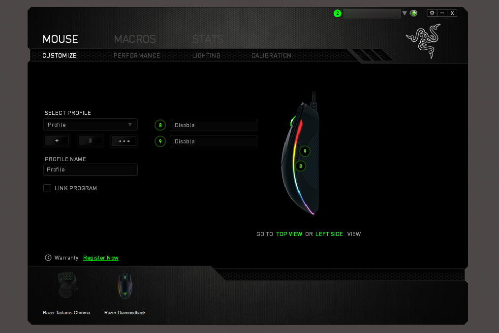 Razer Diamondback Screenshot