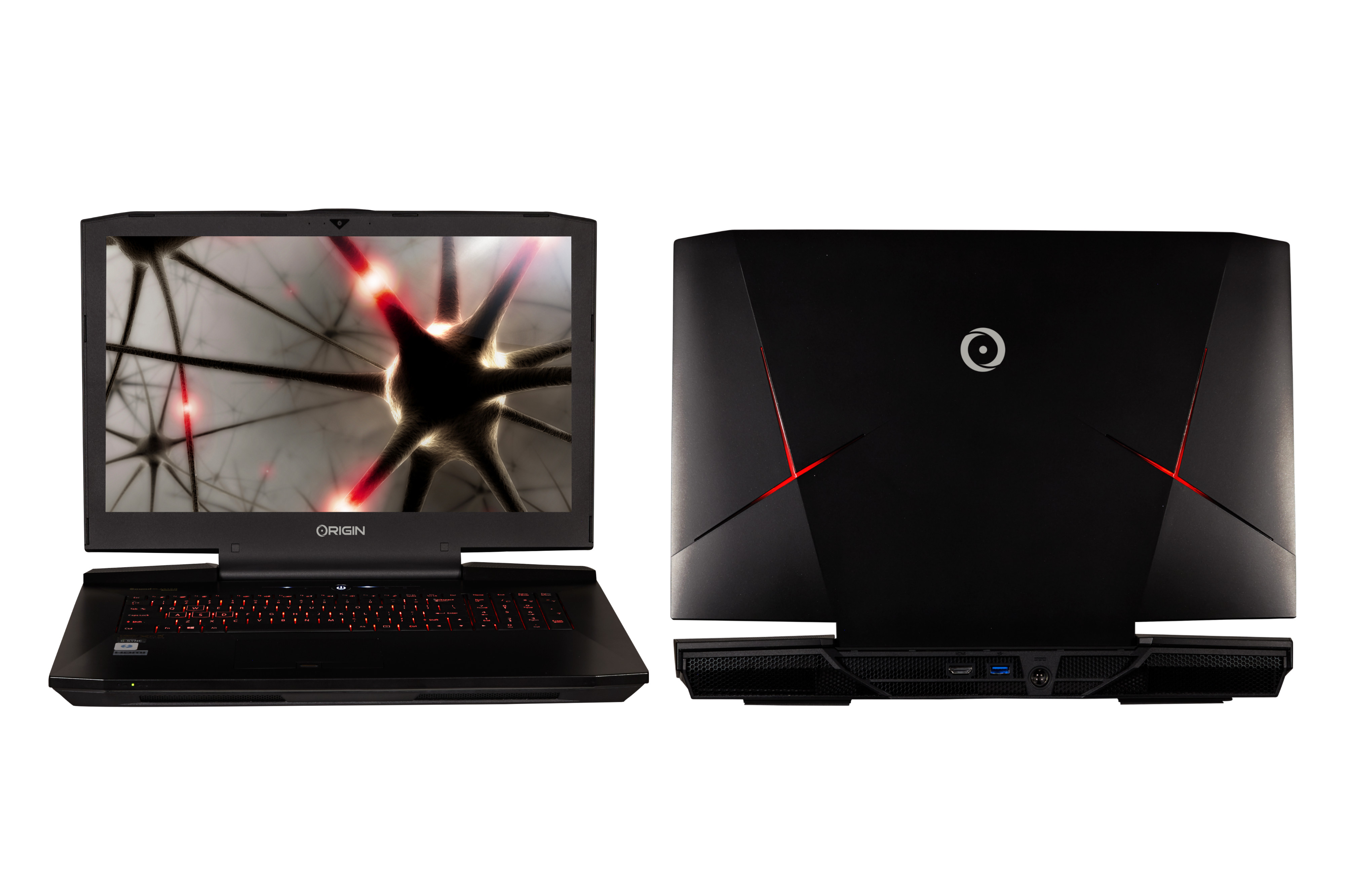 origin pc monster laptop eon17 slx front open