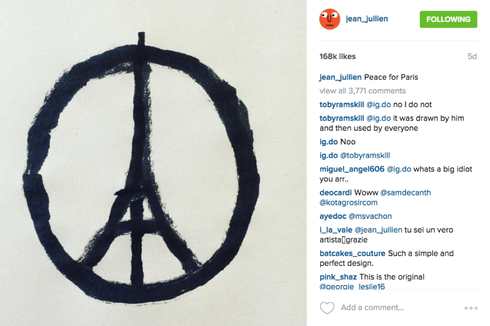 jullien peace for paris artist jean