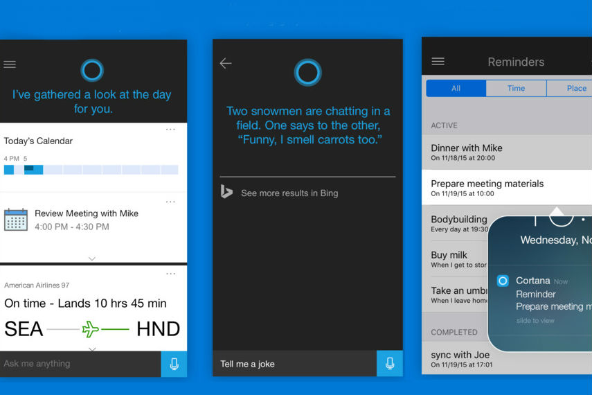 cortana bing edge search