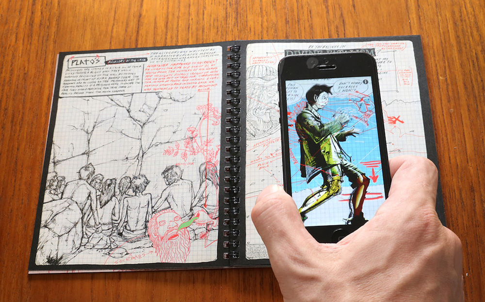 Modern Polaxis augmented reality comic book