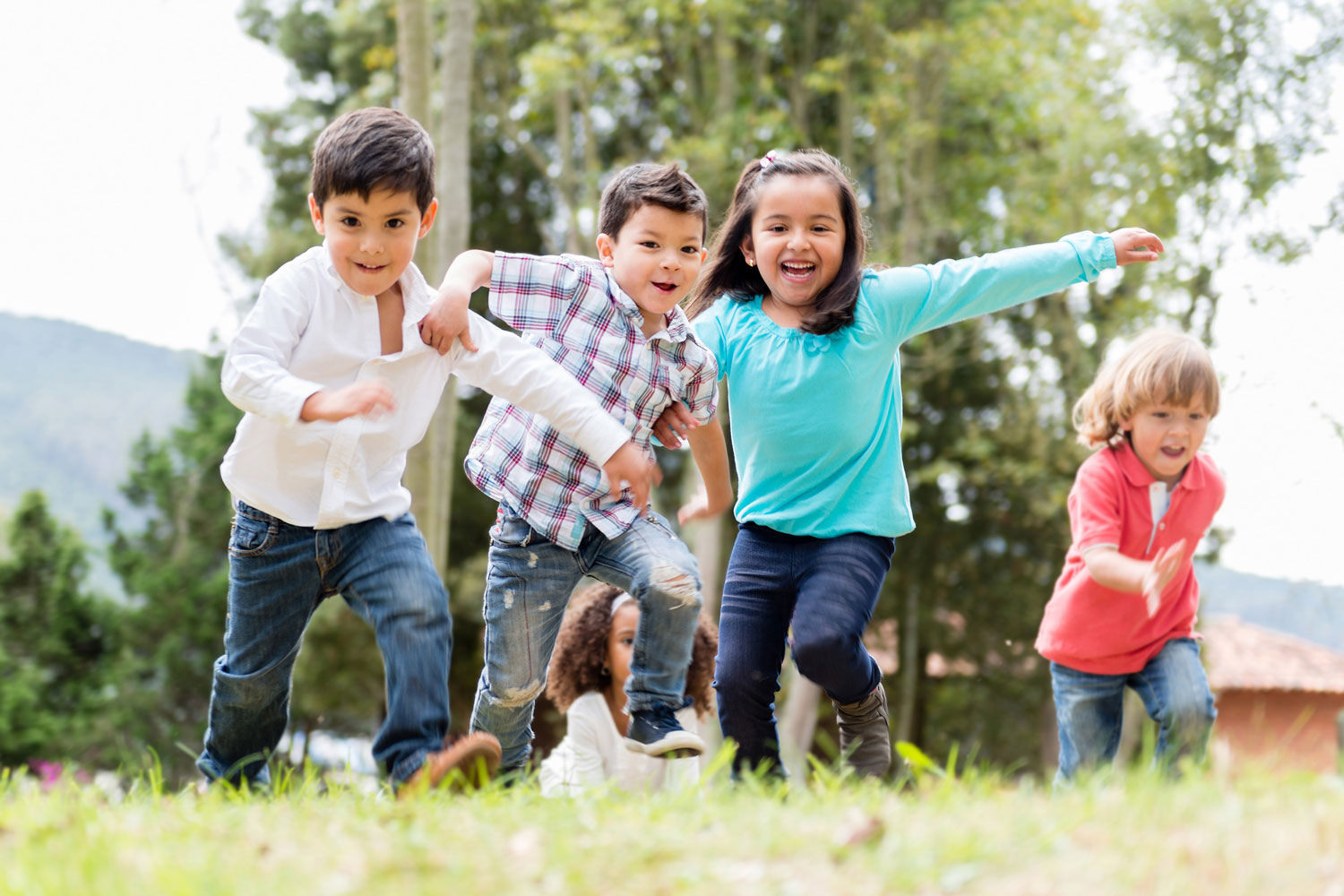 fathers weight conception can affect kids says new study children running camera towards playing