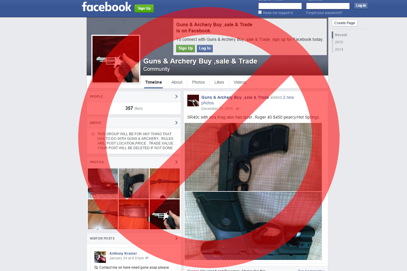 private gun sales are now banned on facebook instagram