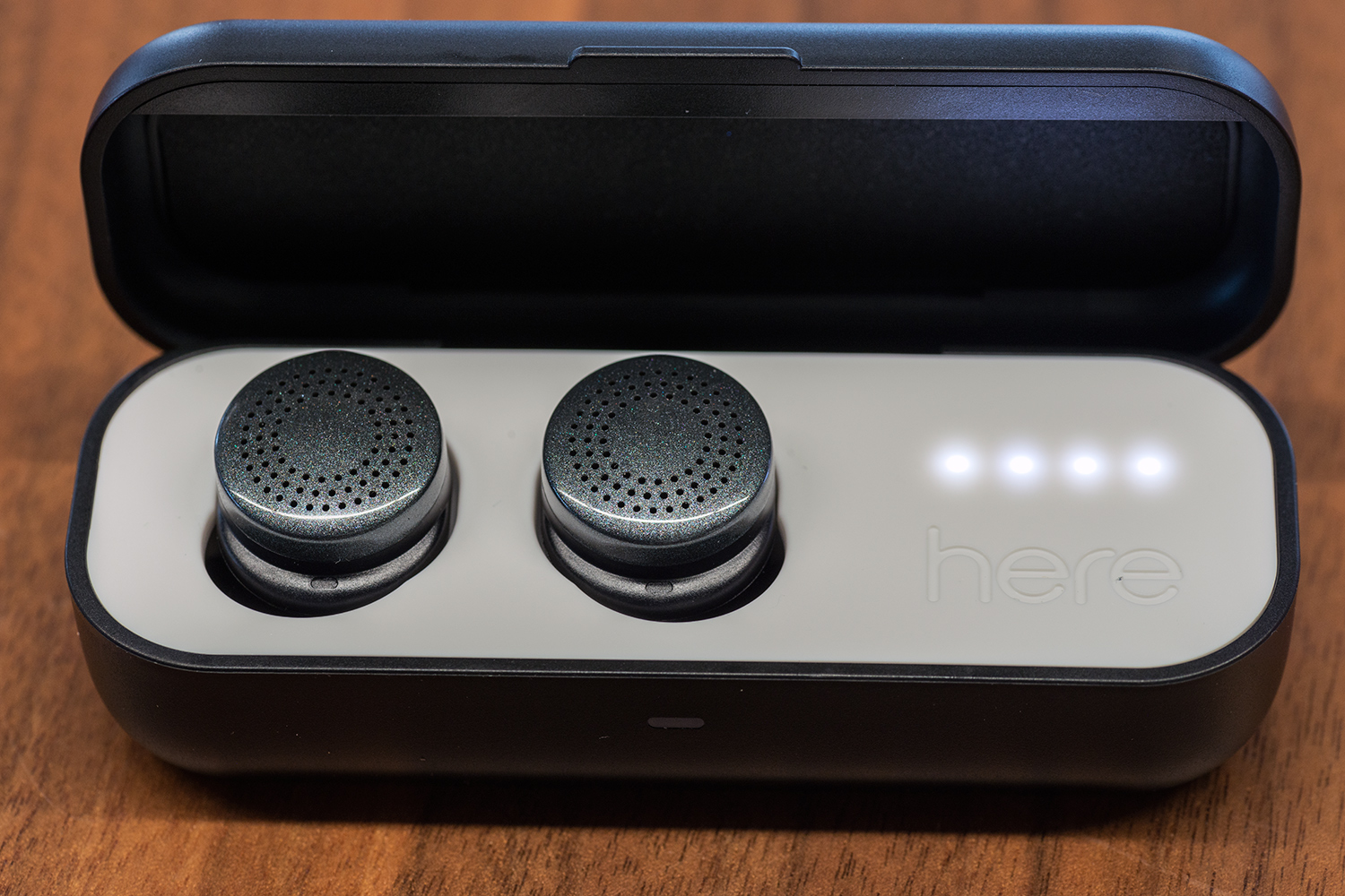 here active listening system hands on earbuds caseopen2v2