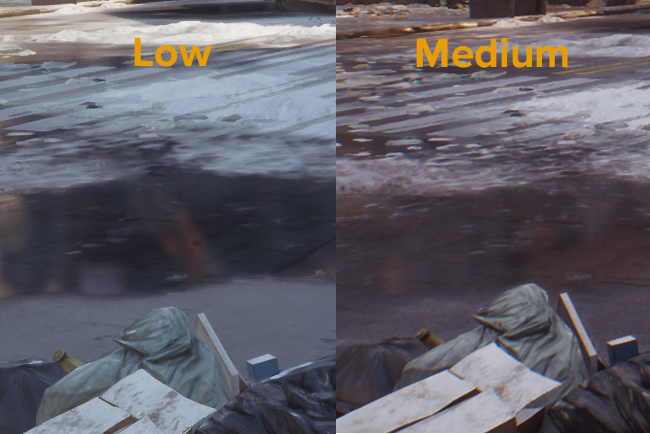 division pc performance guide low medium reflections