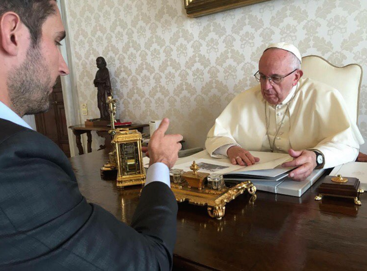 instagram ceo meets pope kevin systrom