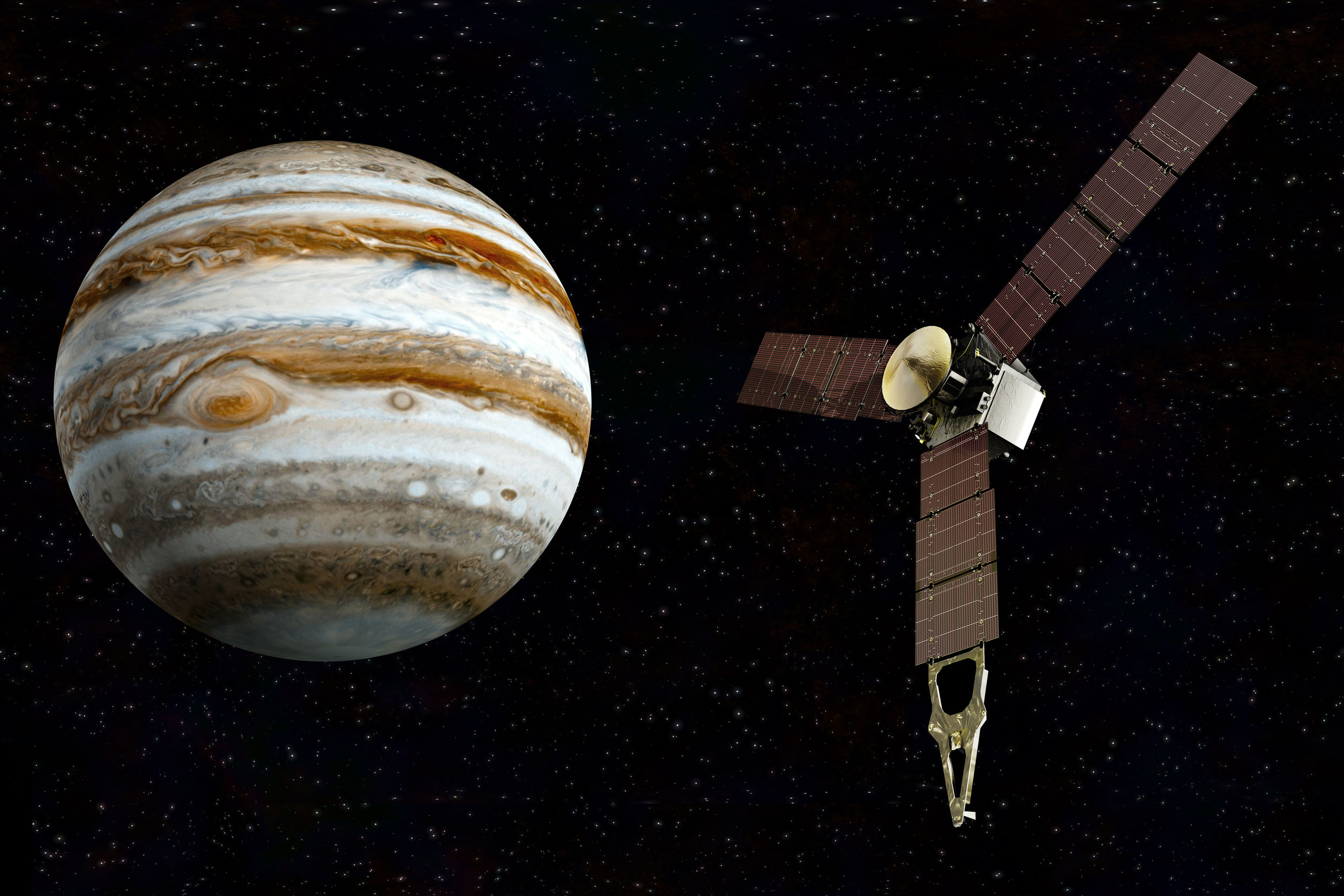 juno flyby 34769886  jupiter and satellite