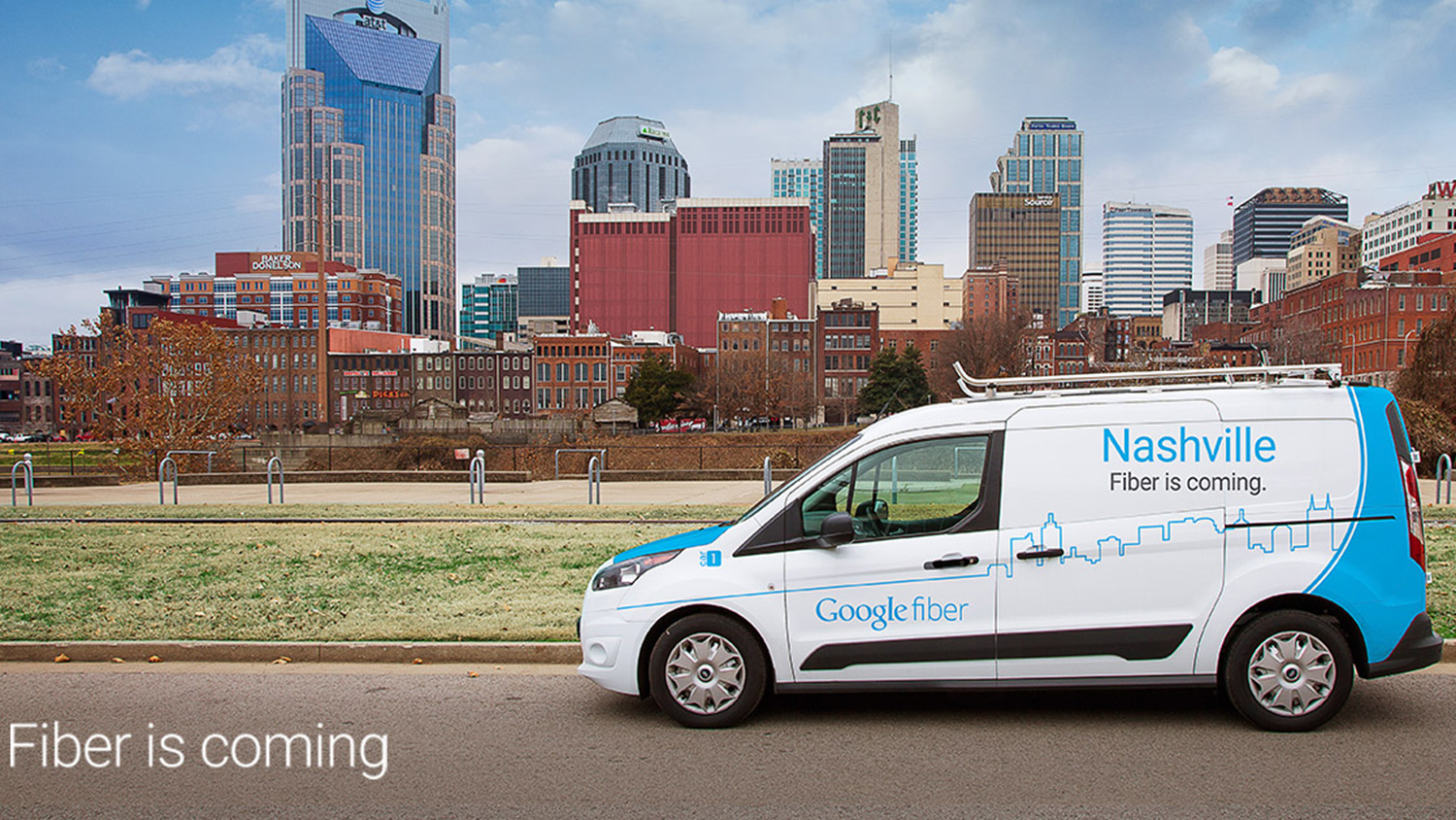 A Google Fiber van in Nashville.