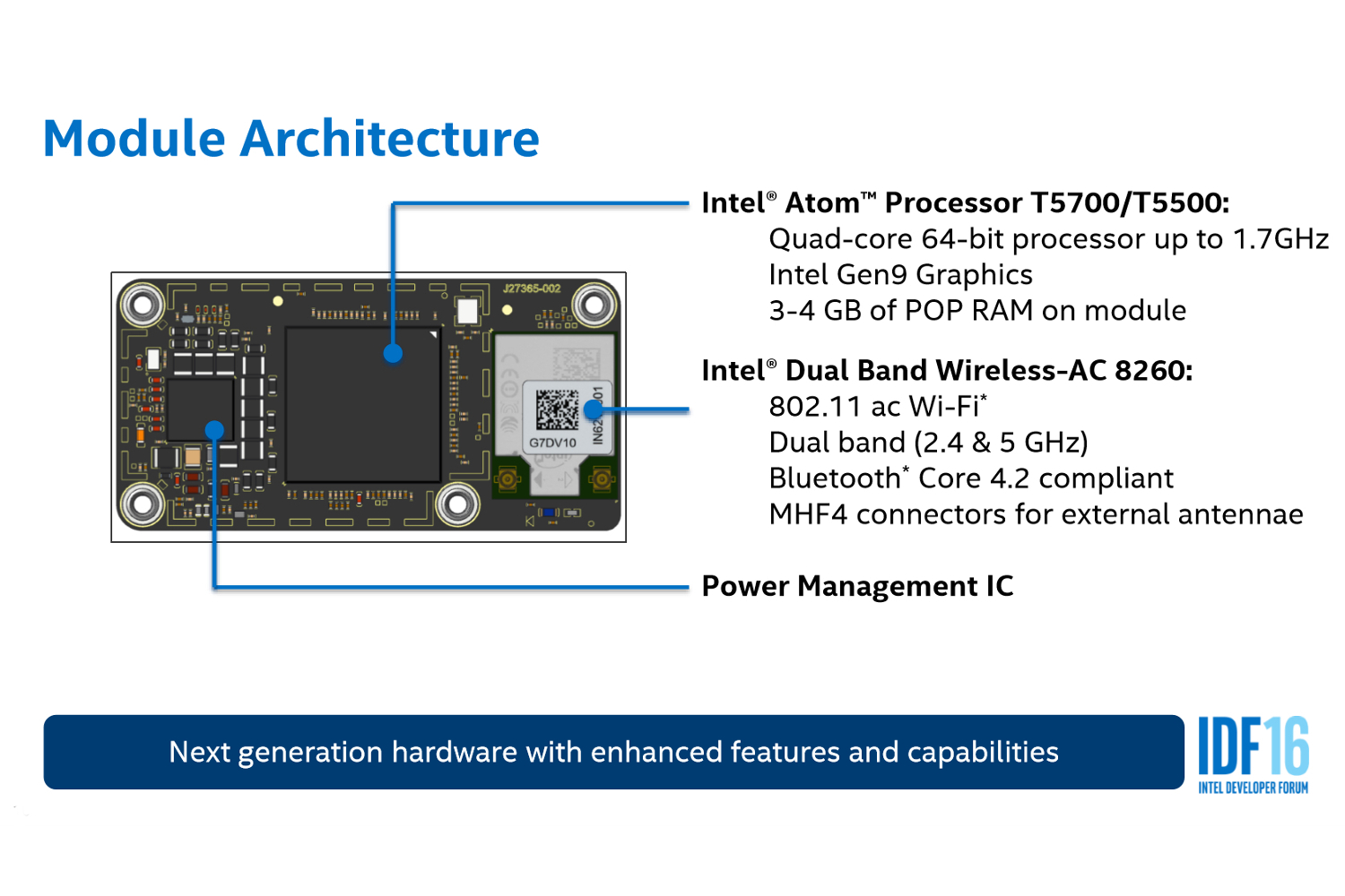 intel joule atom broxton m goldmont processors idf 2016 slide 4