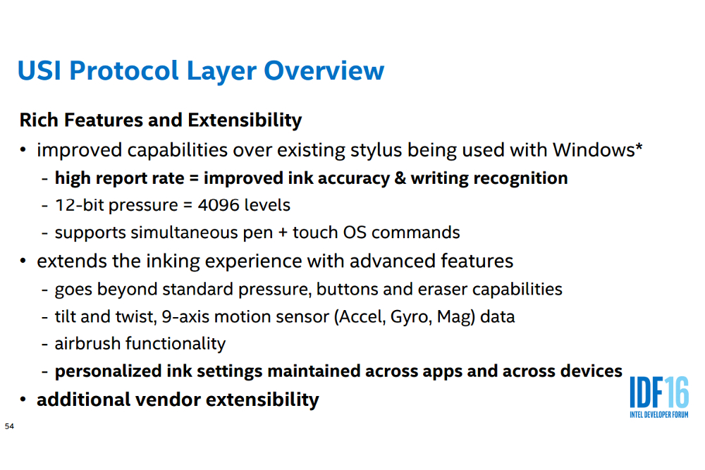 intel developer forum 2016 universal stylus initative intelpp 9