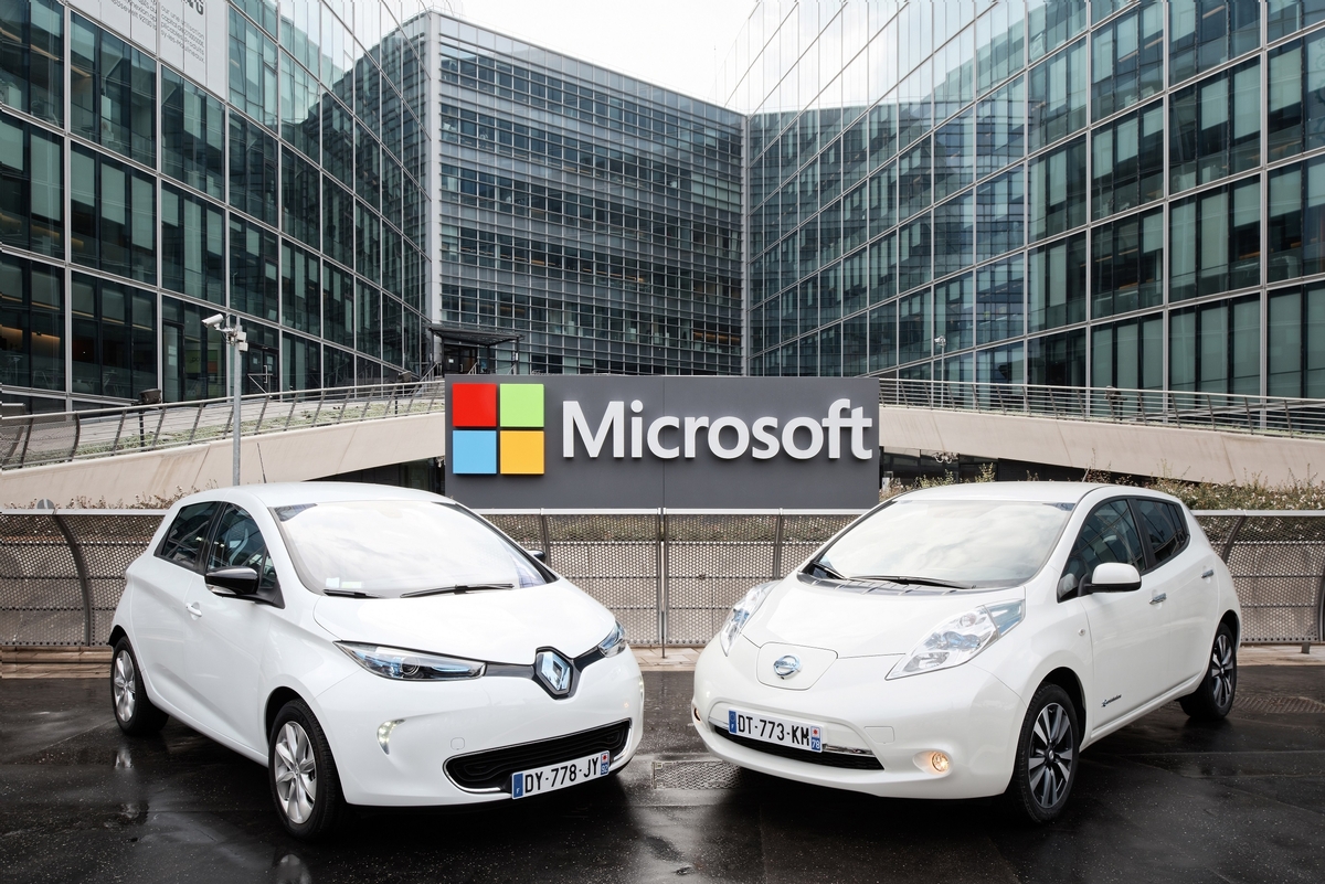 microsoft azure connected cars renault nissan alliance and partnership