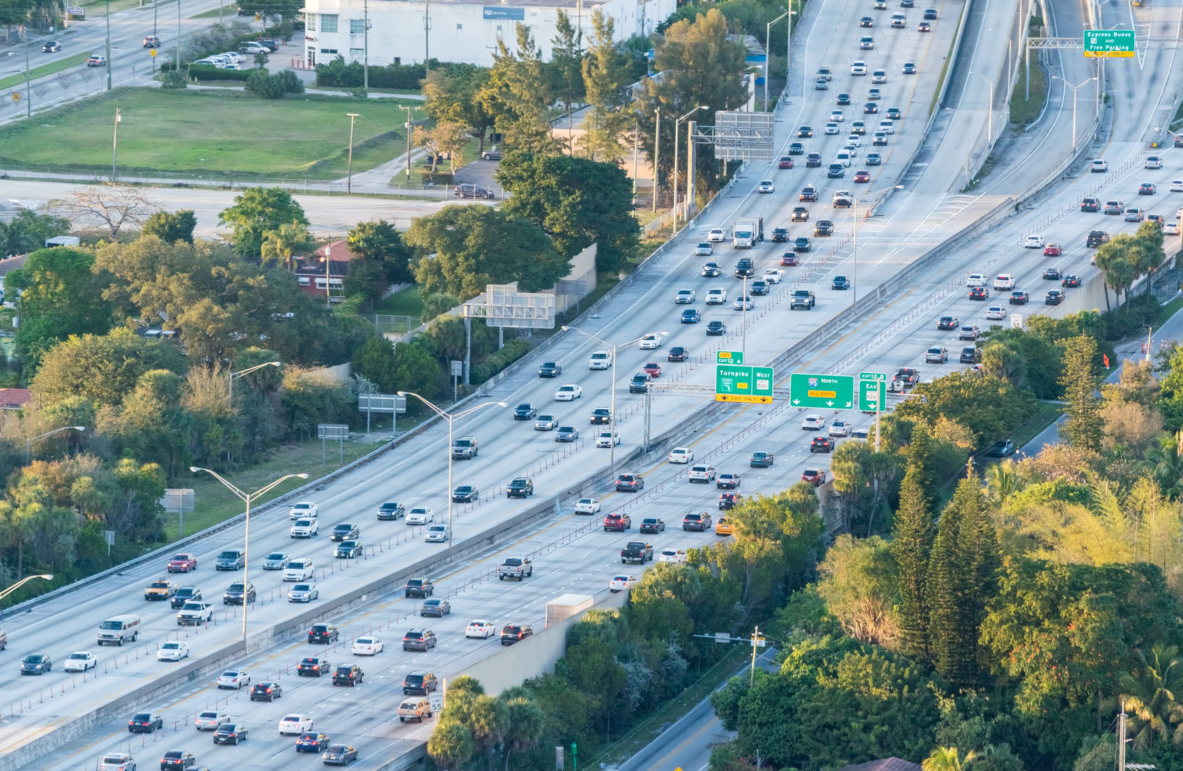 usdot automation advisory group 54287771  aerial view of interstate traffic