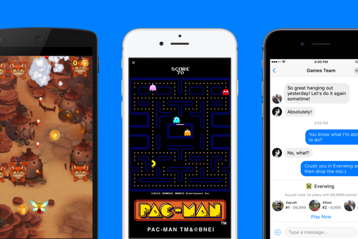 facebook messenger instant games launch