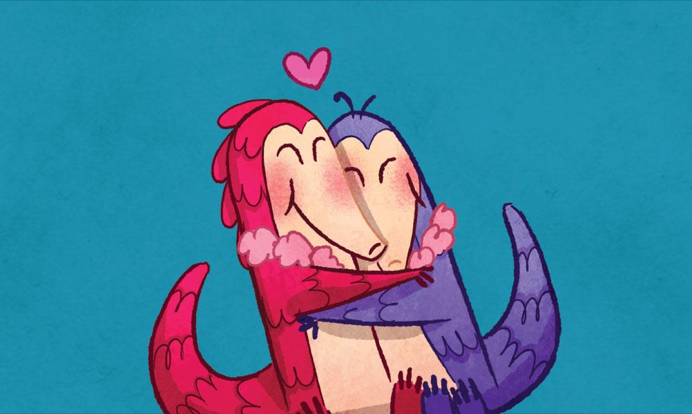 google doodle valentines day 2017 pangolin