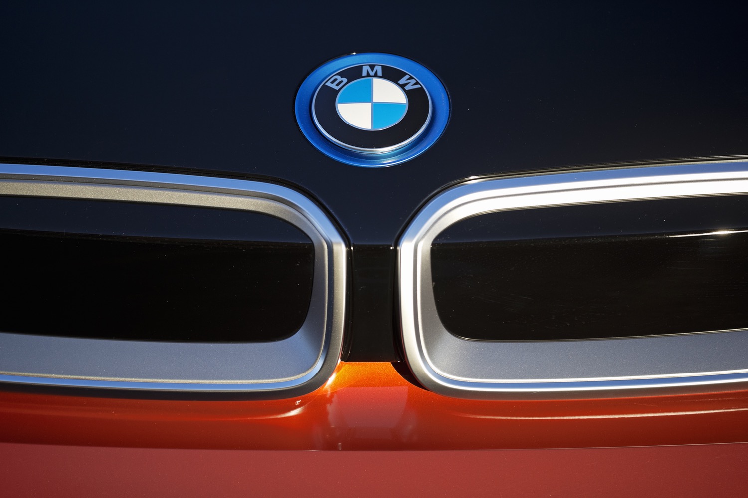 BMW i3 logo closeup