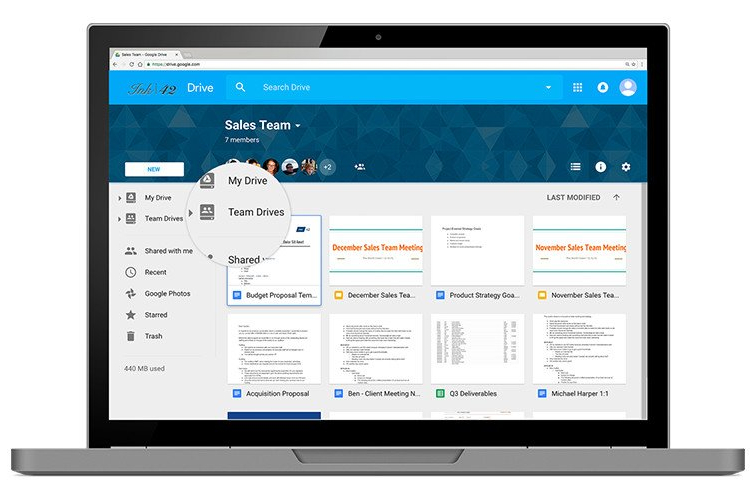 google drive g suite enterprise features tools team drives