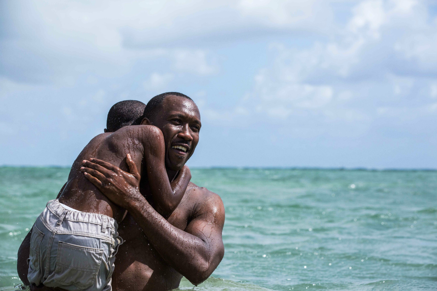 Mahershala Ali and Alex R. Hibbert in Moonlight (2016)