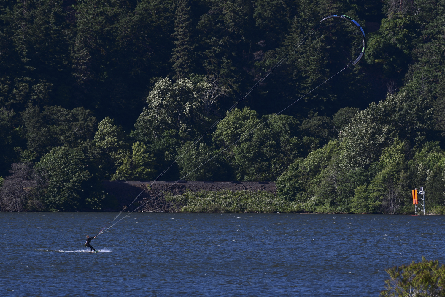 Kiteboarder wider sample shot from the D7500