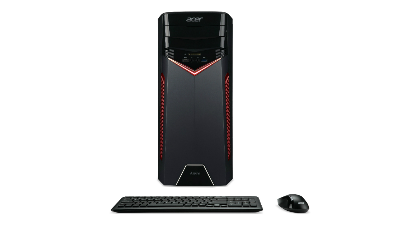 acer aspire gx 281 ryzen geforce desktop kb mouse front