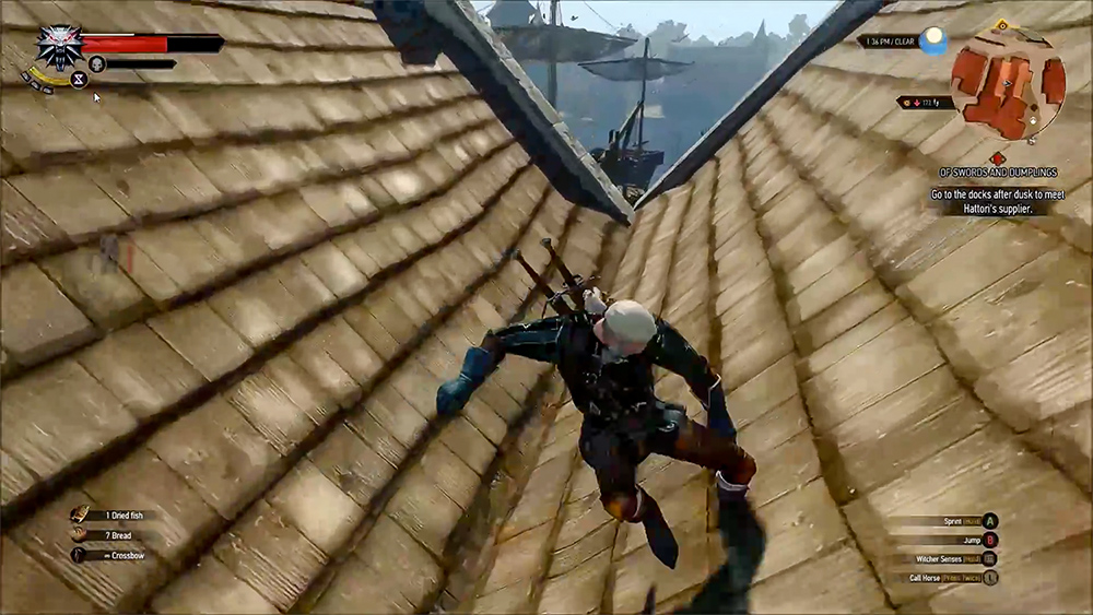 witcher 3 skateboarding mod geralt skating kinda