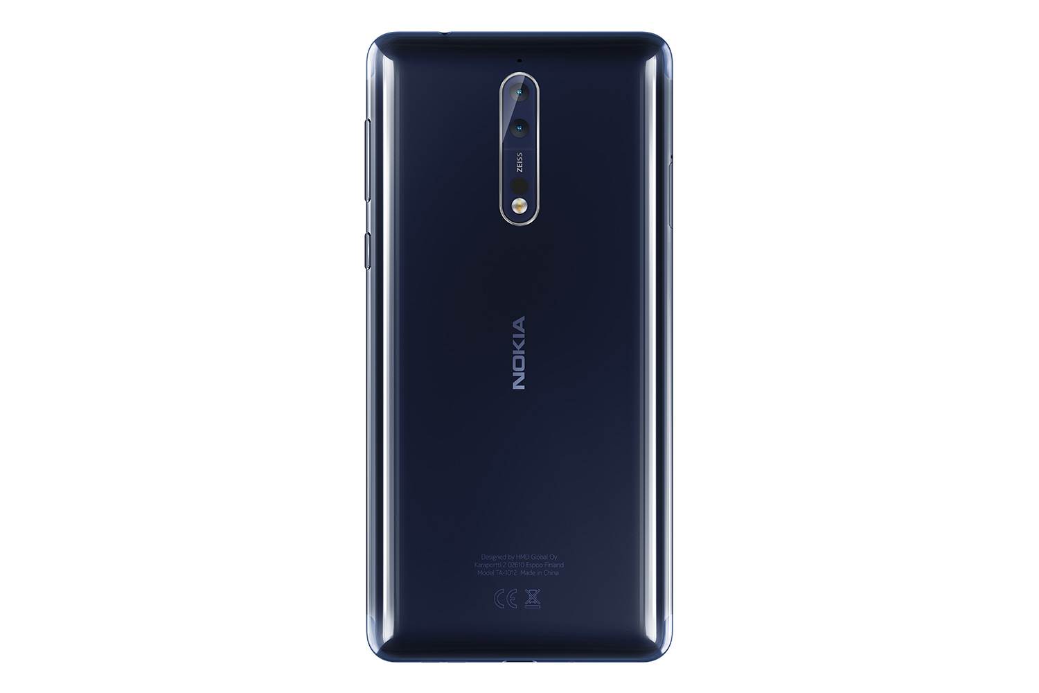 Nokia 8 polished blue back