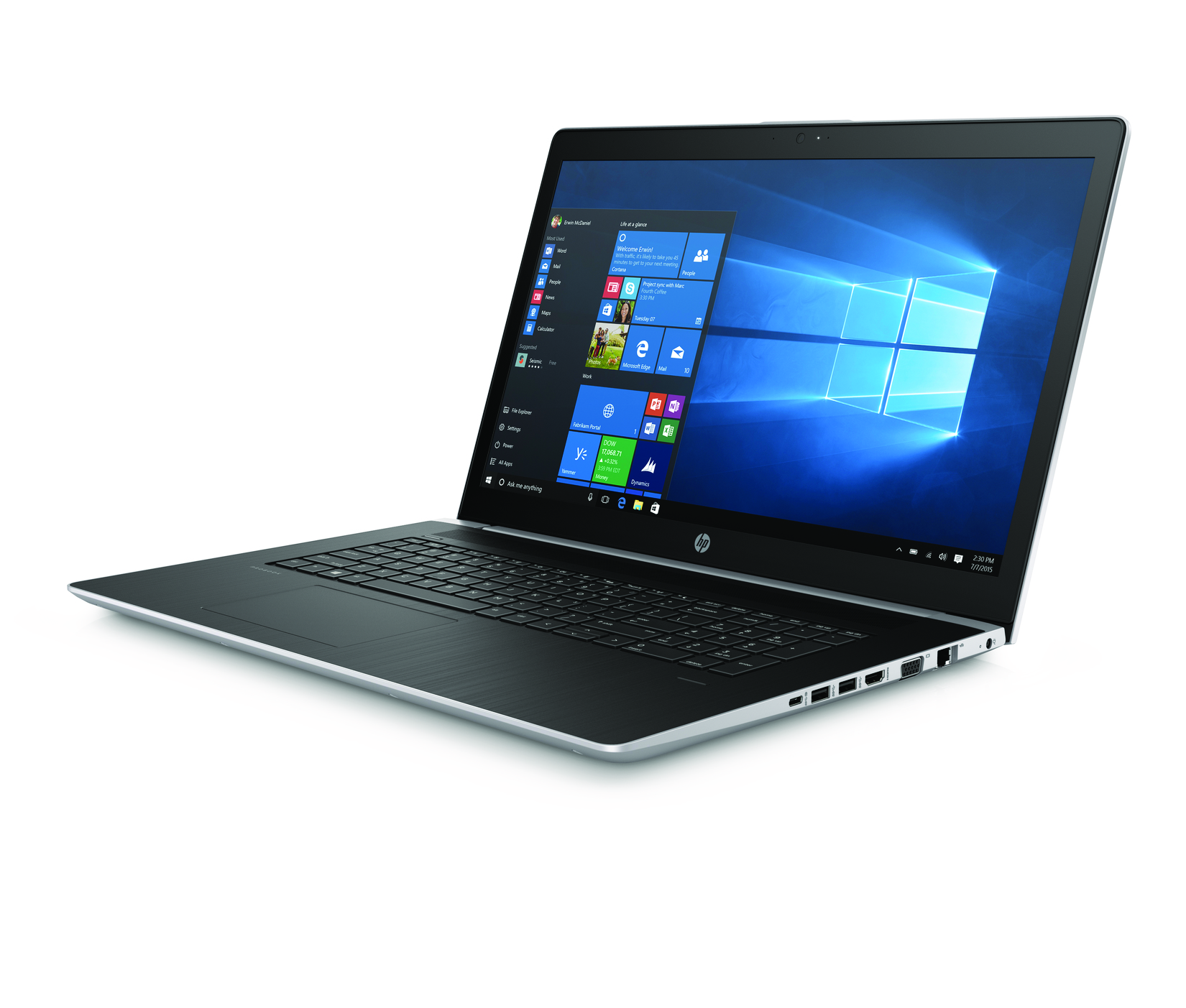 hp probook 400 g5 news 470 frontleft natural silver win10