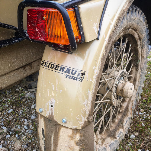 Jumping and mudding with sidecar motorcycle