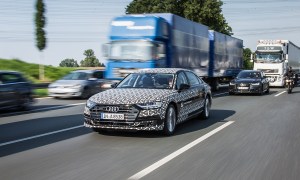 Audi A8 traffic drama shot