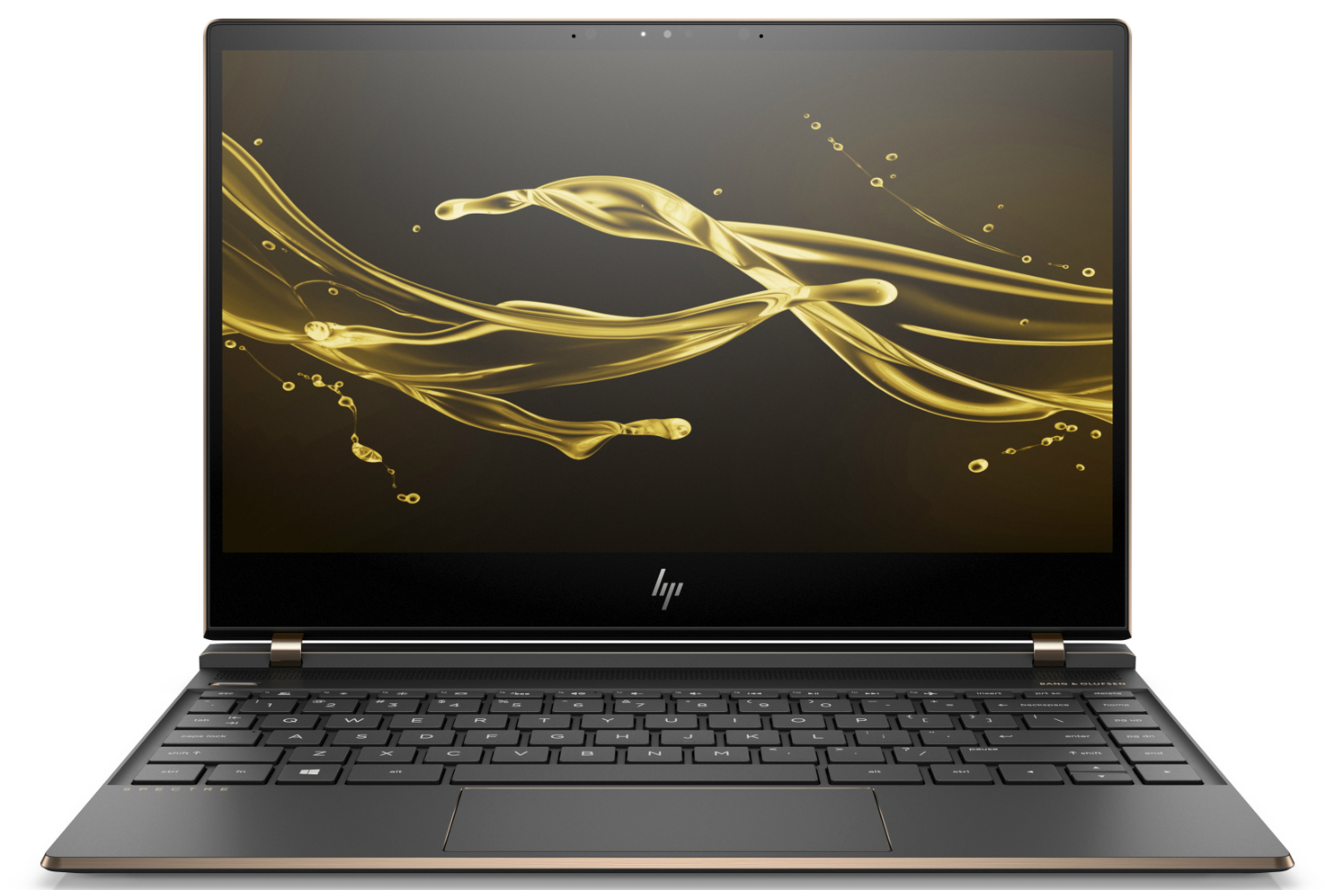 hp spectre line refresh quad core processors 13 laptop front dark ash silver