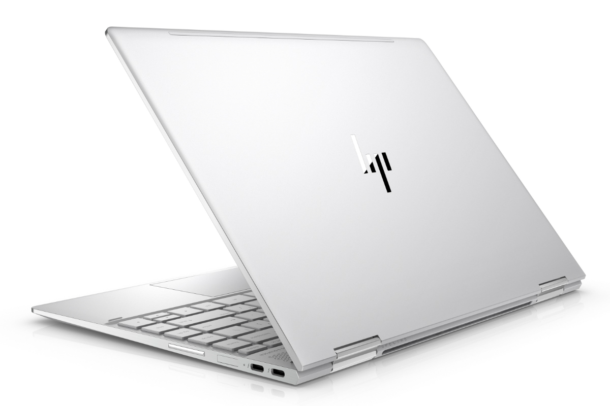 hp spectre line refresh quad core processors x360 13 natural silver rear left