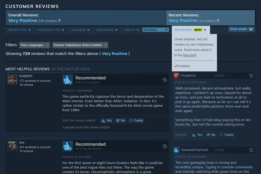 valve steam reviews update steamreviewschanges01