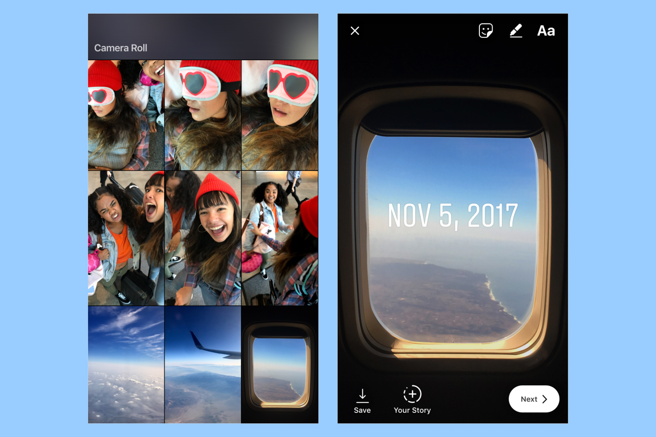 instagram stories get throwback friendly bookmarks on desktop gallery picker auto sticker 2 up