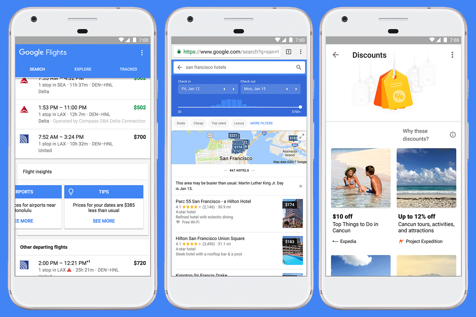 Google Flights, Google Trips