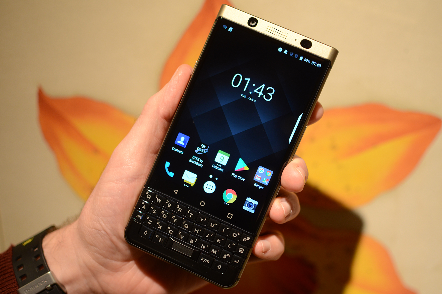 Blackberry KeyOne with Keyboard.