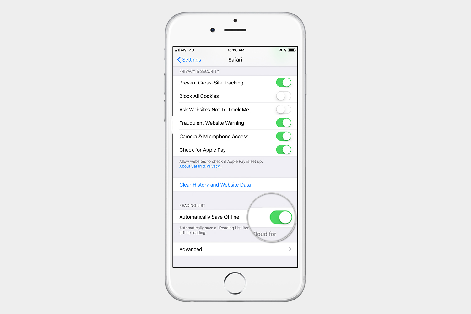 ios reading list settings 3