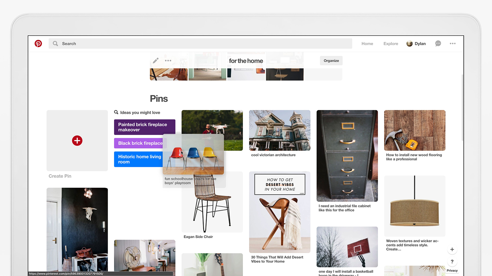 pinterest update organize andarchive boards rearranging pins on web still