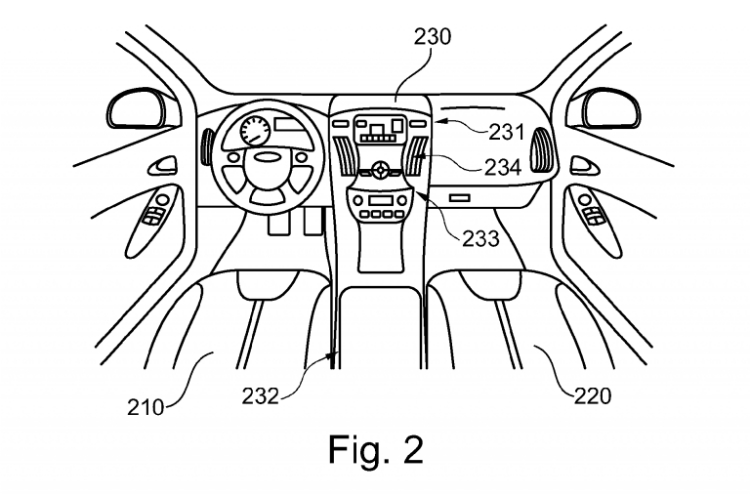 Ford Motorcycle in Car patent