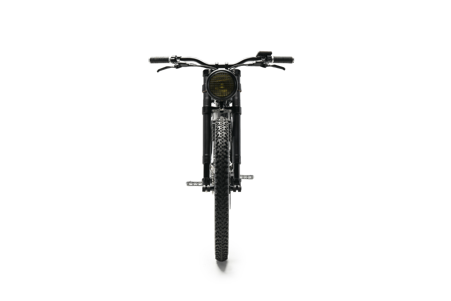 vintage electric scrambler s ebike black full front